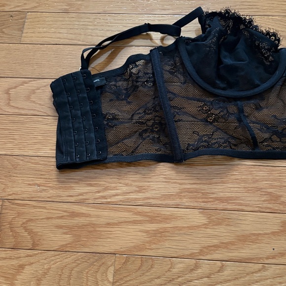 INC International Concepts Black Lace Corset - Picture 6 of 7